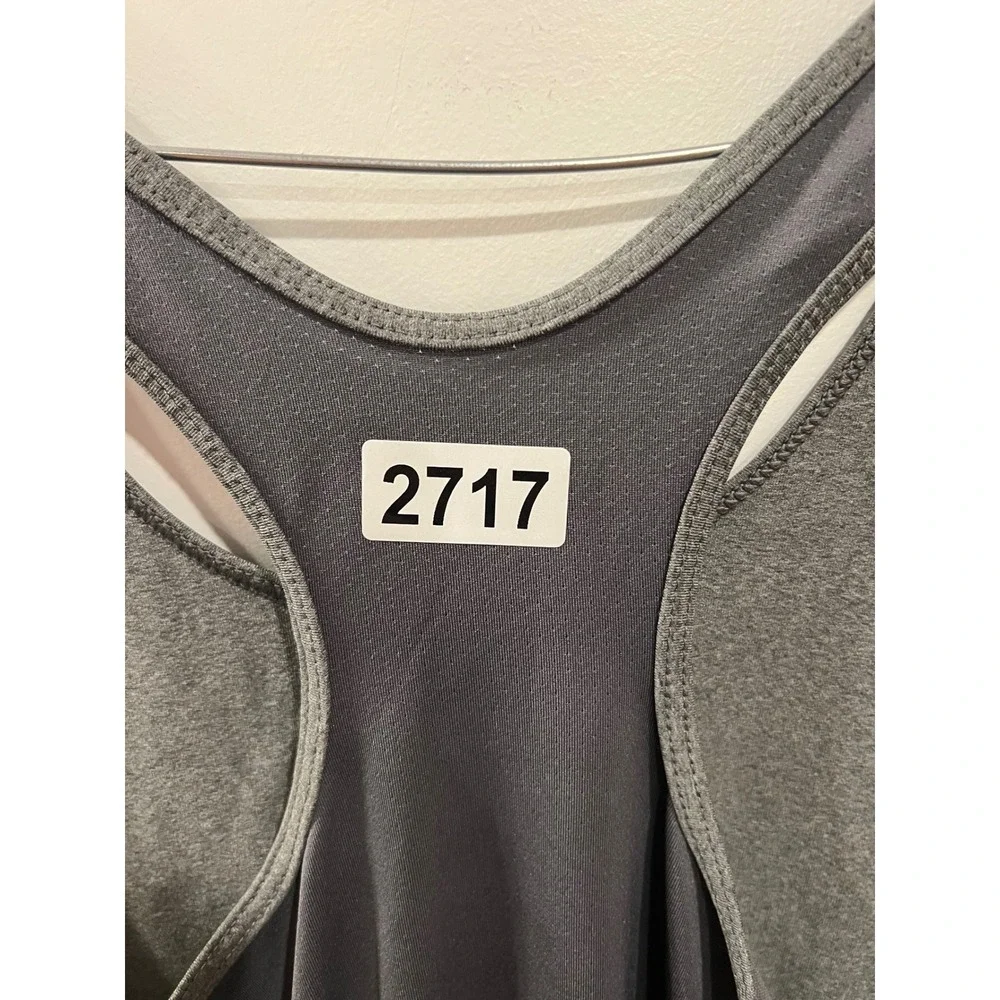 Nike Womens Tank Top Dri-FIT Racerback Gray Medium